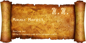 Mausz Margit névjegykártya